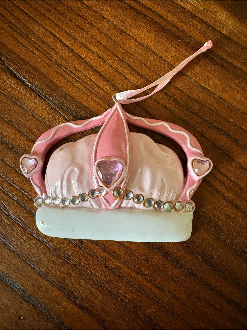 👑Pink Jeweled Crown Ornament